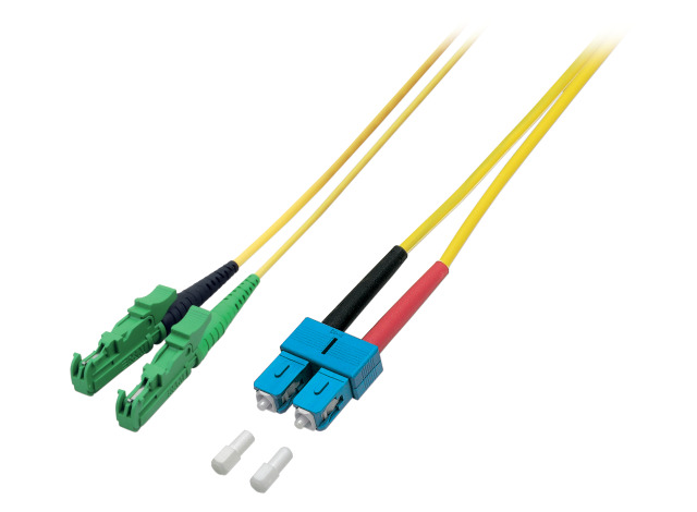 Duplex Patch kábel SC-E2000®/APC 9/125µ, OS2, LSZH, žltý, 3,0mm, 0,5m, a.n. O0939.0,5