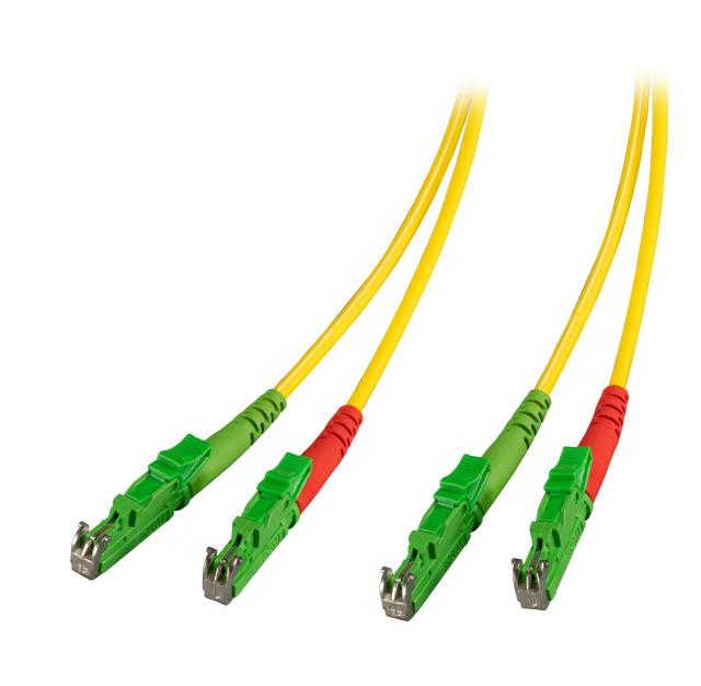 Duplex Patch kábel E2000®/APC-E2000®/APC 9/125µ, OS2, LSZH, žltý, 3,0mm, 10m, a.n. O0933.10