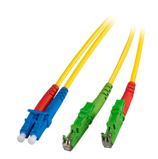 Duplex Patch kábel LC-E2000®/APC 9/125µ, OS2, LSZH, žltý, 3,0mm, 5m, a.n. O0937.5